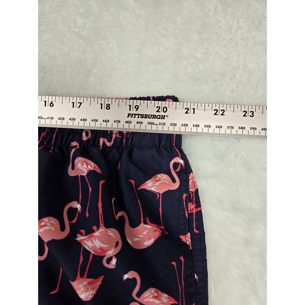Old Navy Mens XXL Navy Blue Pink Flamingo Print Swim Trunks Mesh Lined Shorts - Picture 4 of 10